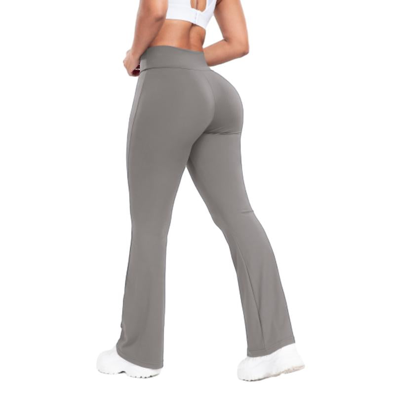 Women High-Waisted Flare Leggings Crossover Yoga Pants with Tummy Control Wide Leg Workout Flared Pants