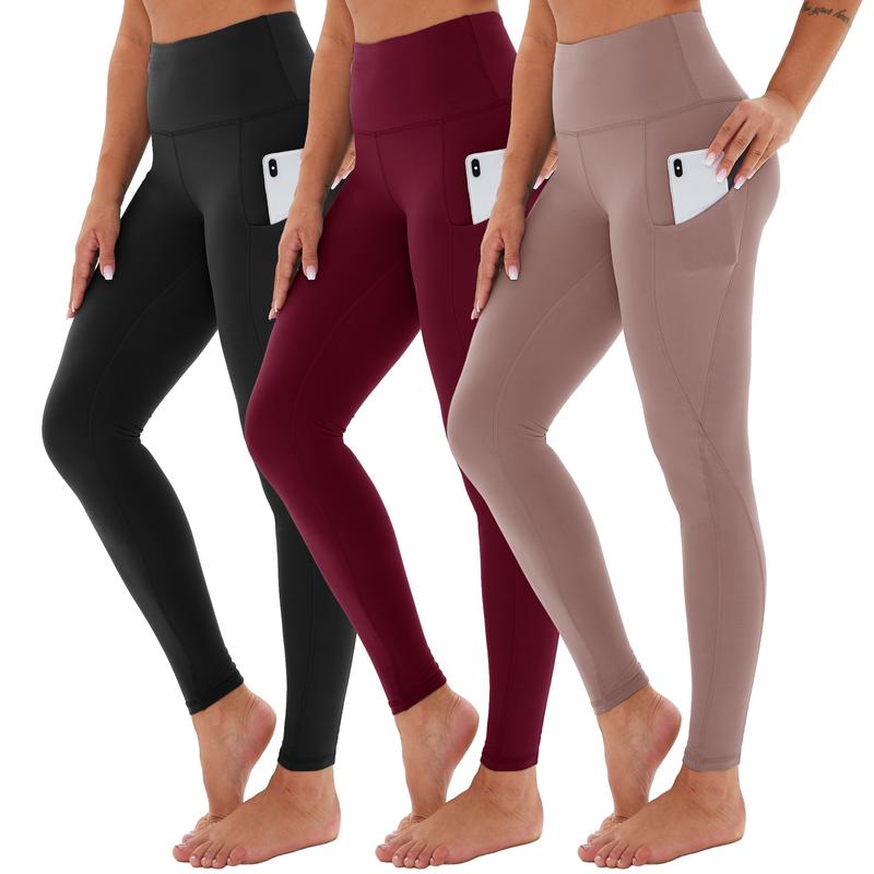 SHOWITTY 1/3 Pack Leggings for Women with Pockets - plus Size High Waist Women'S Workout Running Yoga Pants