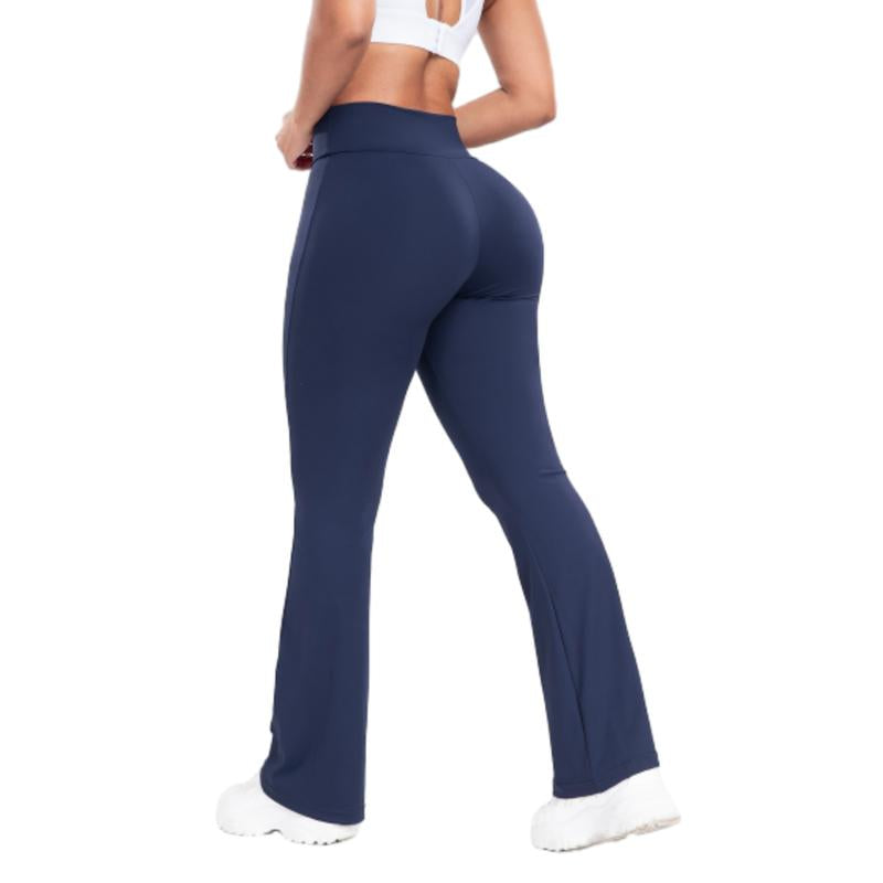 Women High-Waisted Flare Leggings Crossover Yoga Pants with Tummy Control Wide Leg Workout Flared Pants