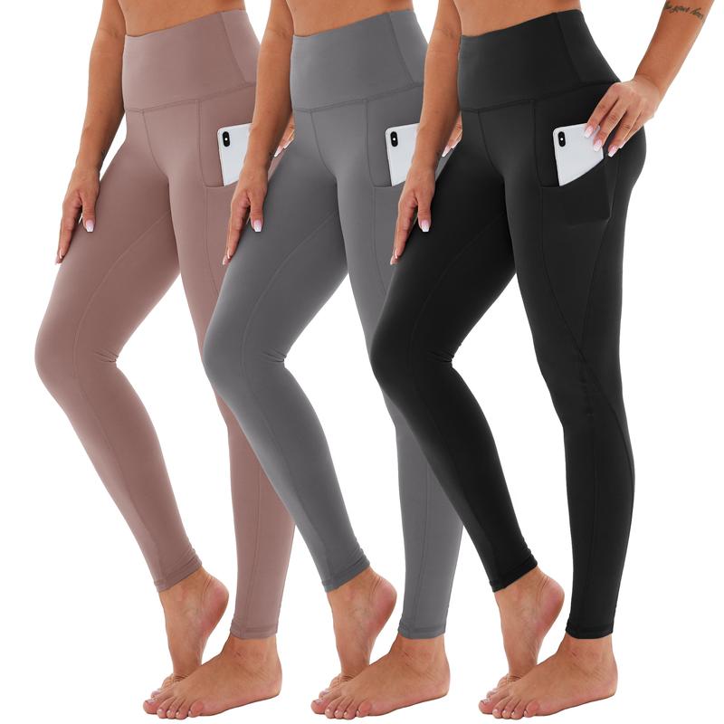 SHOWITTY 1/3 Pack Leggings for Women with Pockets - plus Size High Waist Women'S Workout Running Yoga Pants